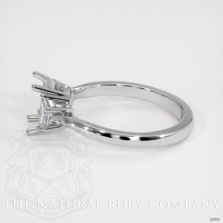 18K White Gold Three Stone Ring Setting