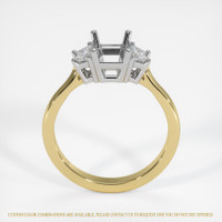14K White & Yellow Three Stone Ring Setting Image