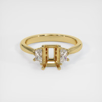 10K Yellow Gold Three Stone Ring Setting Image