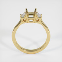 10K Yellow Gold Three Stone Ring Setting Image