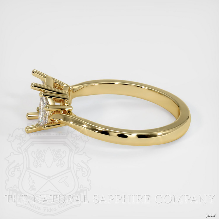 14K Yellow Gold Three Stone Ring Setting