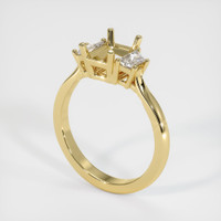 18K Yellow Gold Three Stone Ring Setting Video