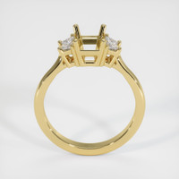 18K Yellow Gold Three Stone Ring Setting Image