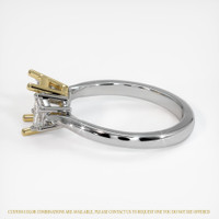 14K Yellow & White Three Stone Ring Setting Image