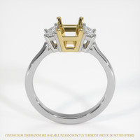 18K Yellow & White Three Stone Ring Setting Image