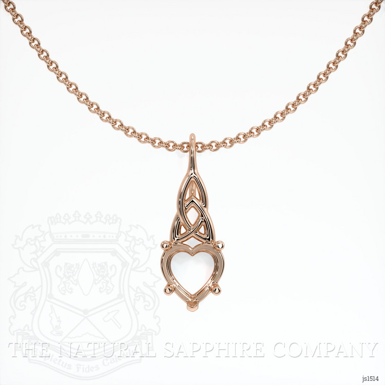 14K Rose Gold Solitaire Pendant Setting