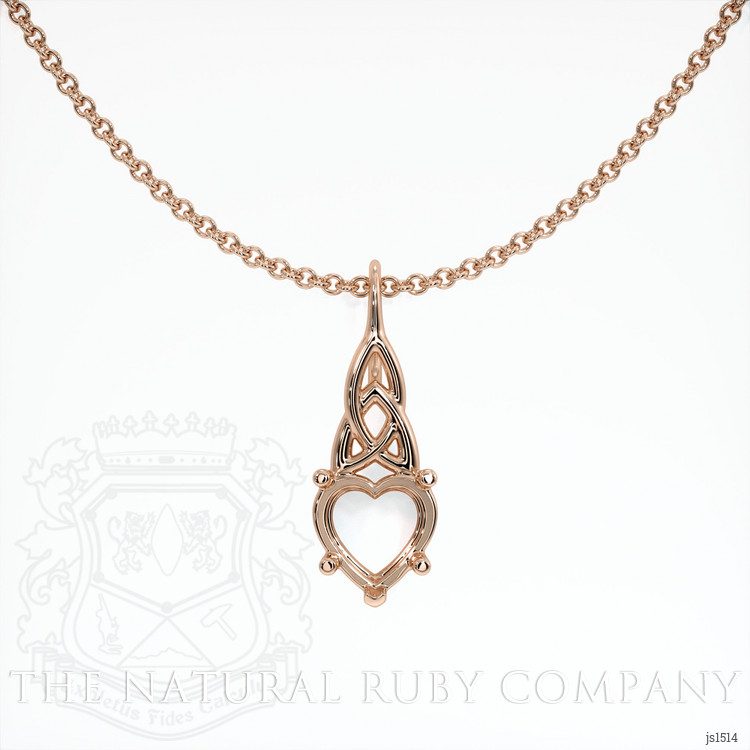 14K Rose Gold Solitaire Pendant Setting