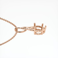 14K Rose Gold Solitaire Pendant Setting Image