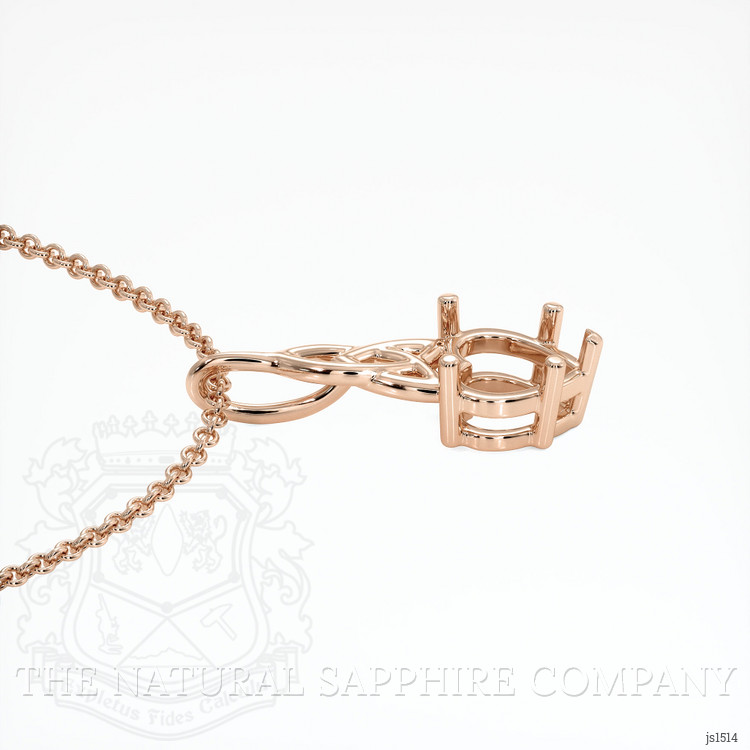 14K Rose Gold Solitaire Pendant Setting