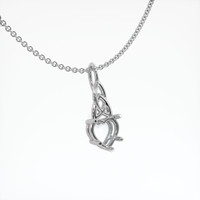 10K White Gold Solitaire Pendant Setting Image
