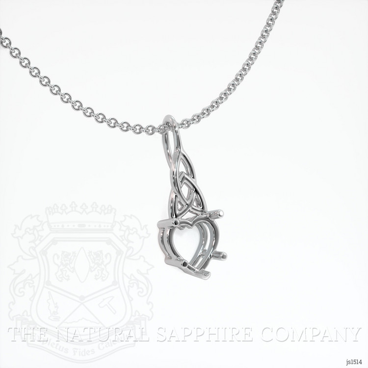 10K White Gold Solitaire Pendant Setting