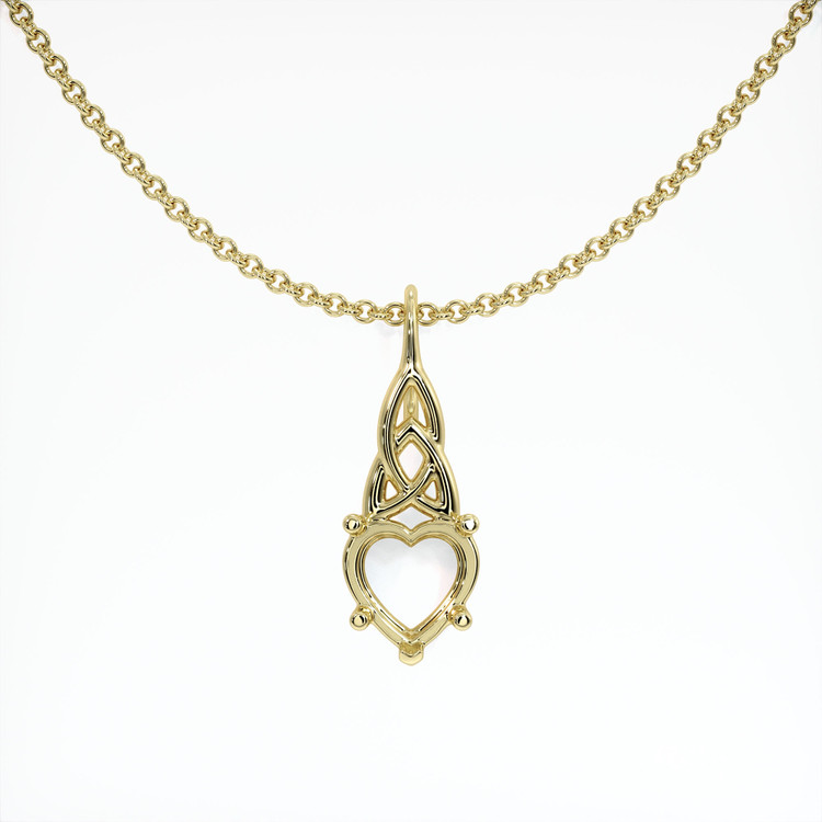 14K Yellow Gold Solitaire Pendant Setting