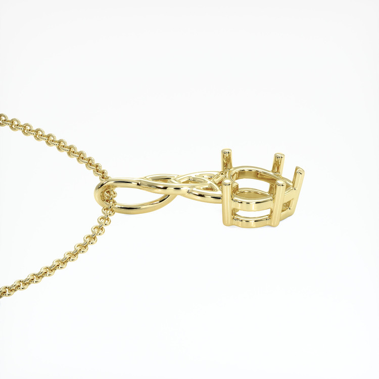 14K Yellow Gold Solitaire Pendant Setting