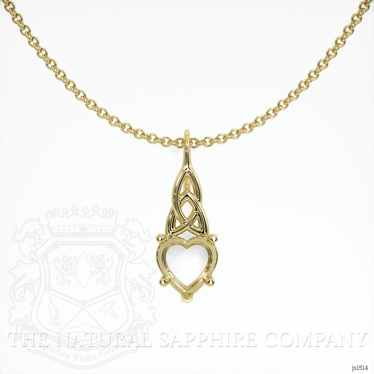18K Yellow Gold Solitaire Pendant Setting