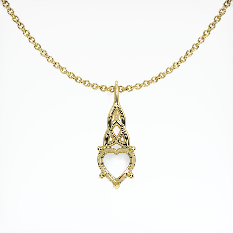 18K Yellow Gold Solitaire Pendant Setting