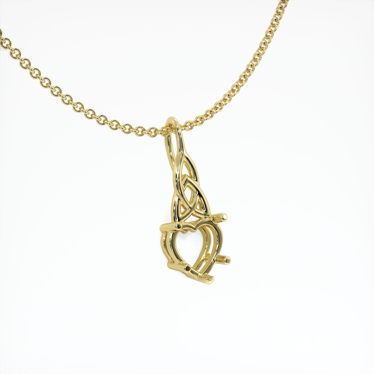 18K Yellow Gold Solitaire Pendant Setting