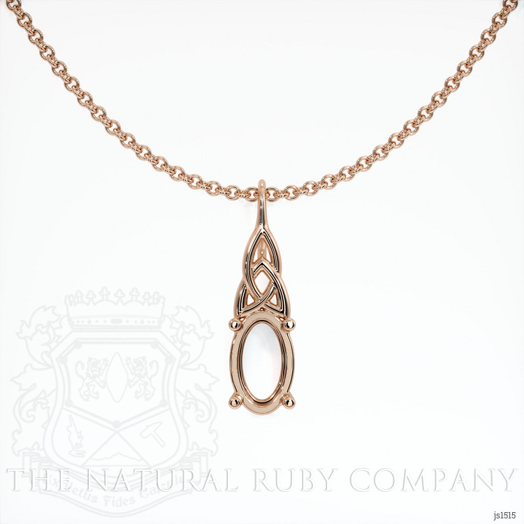 14K Rose Gold Solitaire Pendant Setting