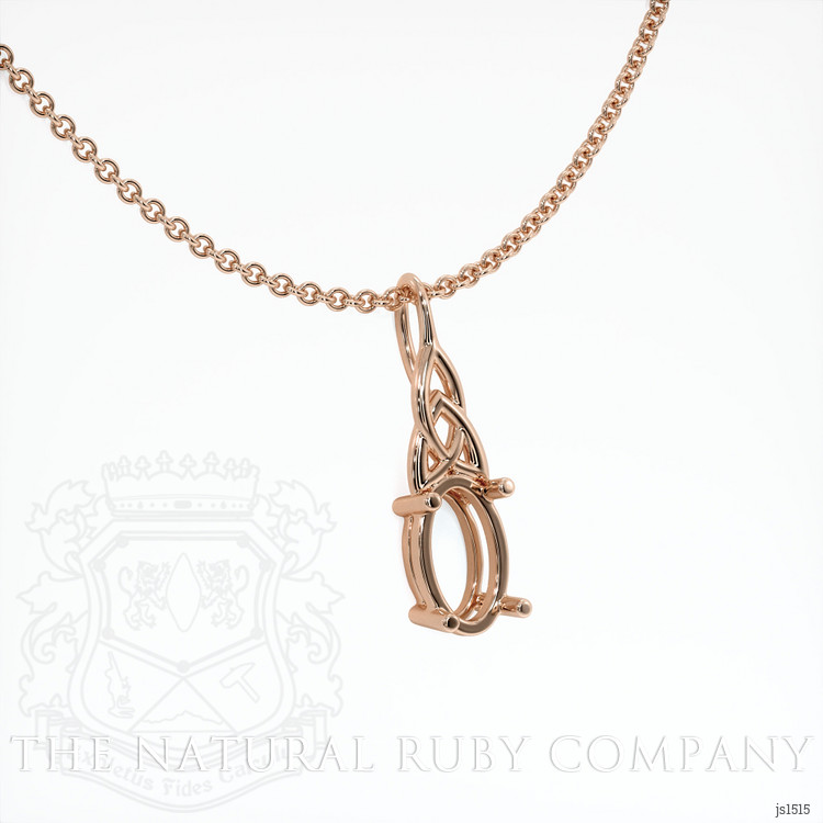 14K Rose Gold Solitaire Pendant Setting