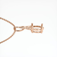 14K Rose Gold Solitaire Pendant Setting Image