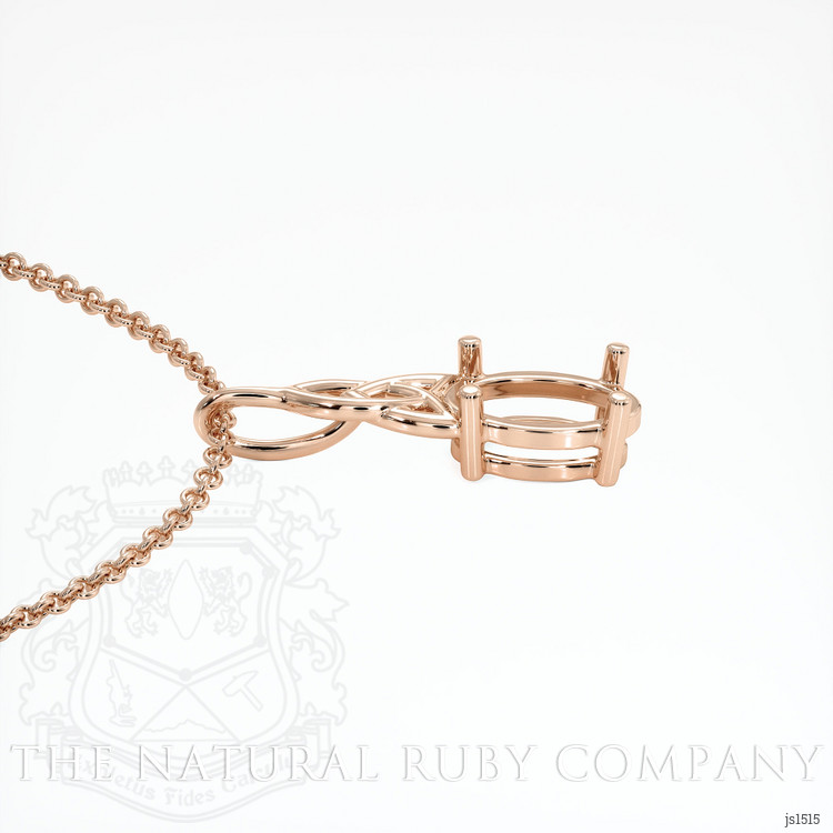 14K Rose Gold Solitaire Pendant Setting