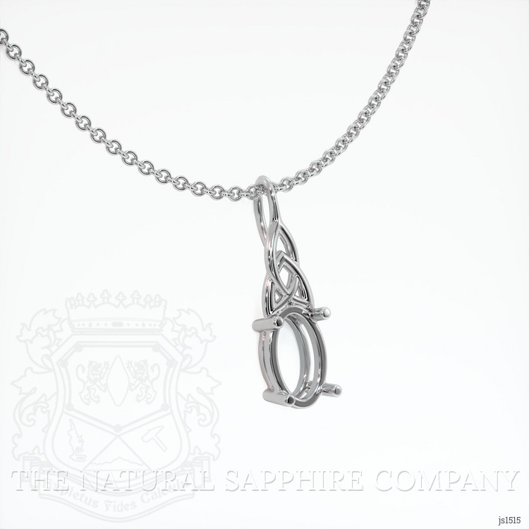 14K White Gold Solitaire Pendant Setting