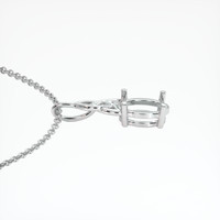 14K White Gold Solitaire Pendant Setting Image