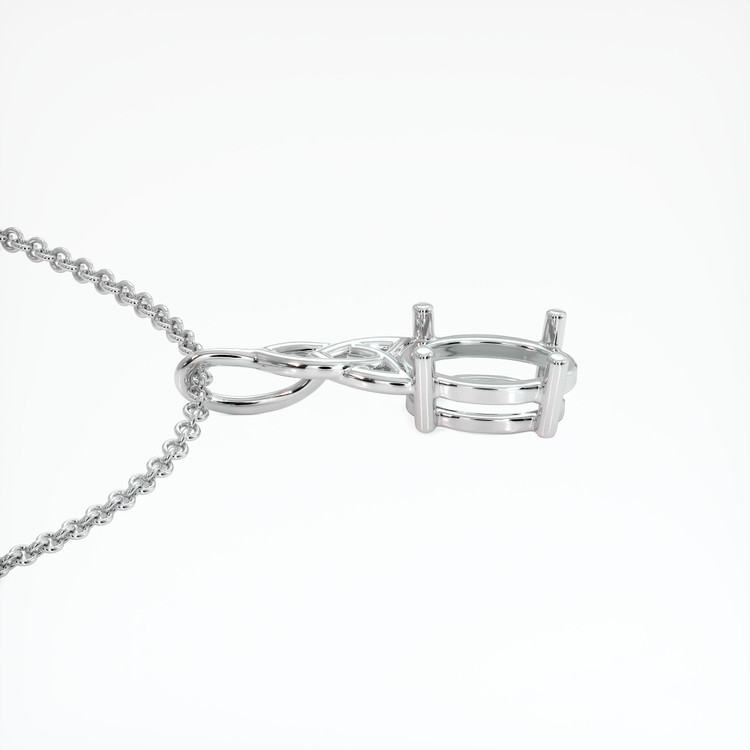 14K White Gold Solitaire Pendant Setting