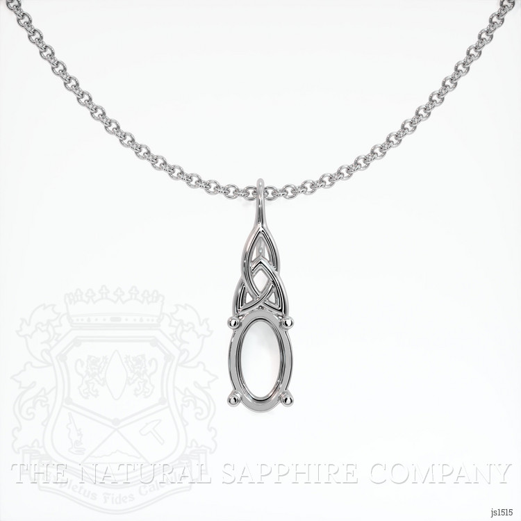 18K White Gold Solitaire Pendant Setting