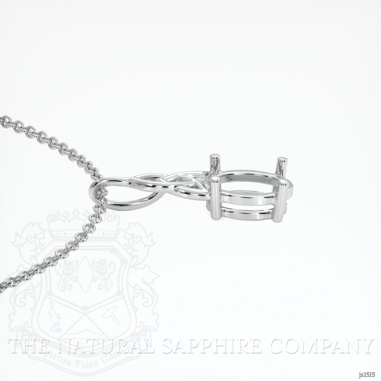 18K White Gold Solitaire Pendant Setting