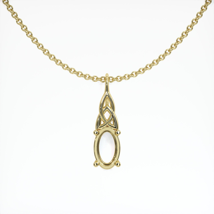 14K Yellow Gold Solitaire Pendant Setting