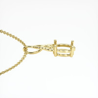 14K Yellow Gold Solitaire Pendant Setting Image