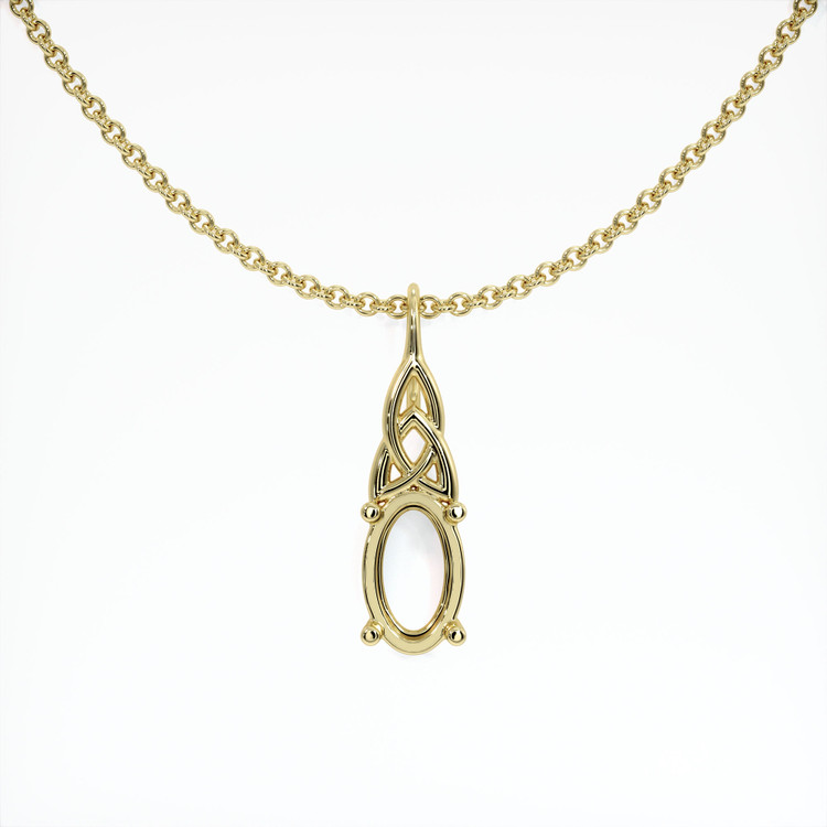 18K Yellow Gold Solitaire Pendant Setting