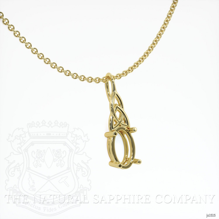 18K Yellow Gold Solitaire Pendant Setting