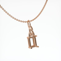 14K Rose Gold Solitaire Pendant Setting Image