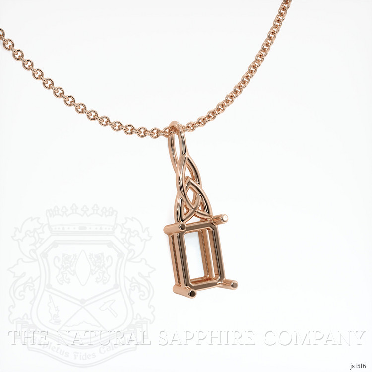 14K Rose Gold Solitaire Pendant Setting