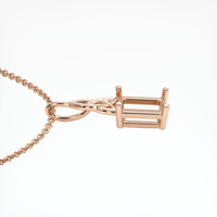 14K Rose Gold Solitaire Pendant Setting Image