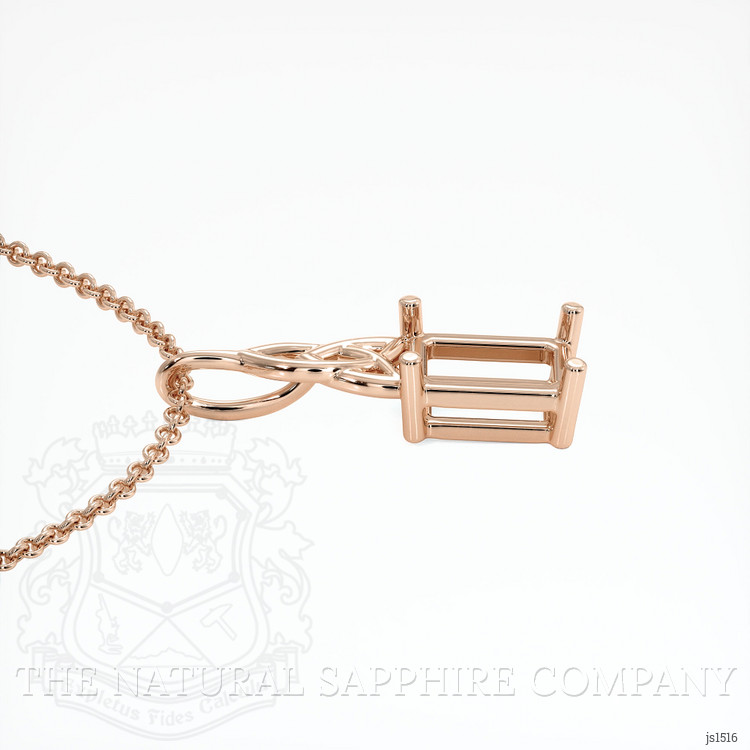 14K Rose Gold Solitaire Pendant Setting