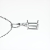 10K White Gold Solitaire Pendant Setting Image