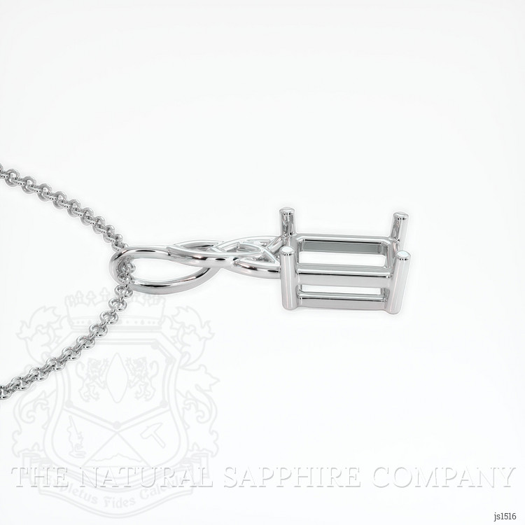 10K White Gold Solitaire Pendant Setting
