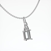 14K White Gold Solitaire Pendant Setting Image