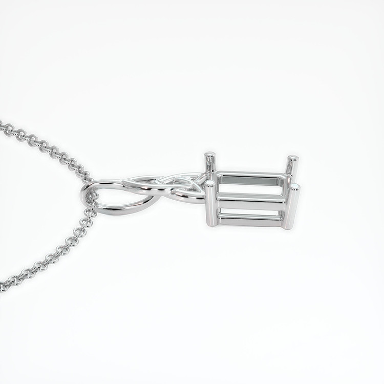 14K White Gold Solitaire Pendant Setting