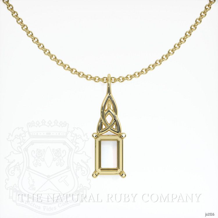 10K Yellow Gold Solitaire Pendant Setting