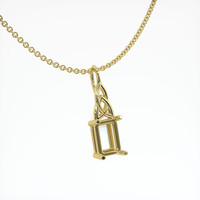 10K Yellow Gold Solitaire Pendant Setting Image