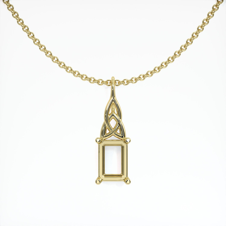 14K Yellow Gold Solitaire Pendant Setting