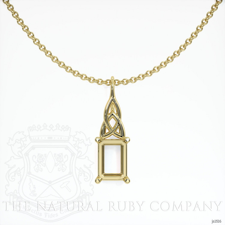 14K Yellow Gold Solitaire Pendant Setting