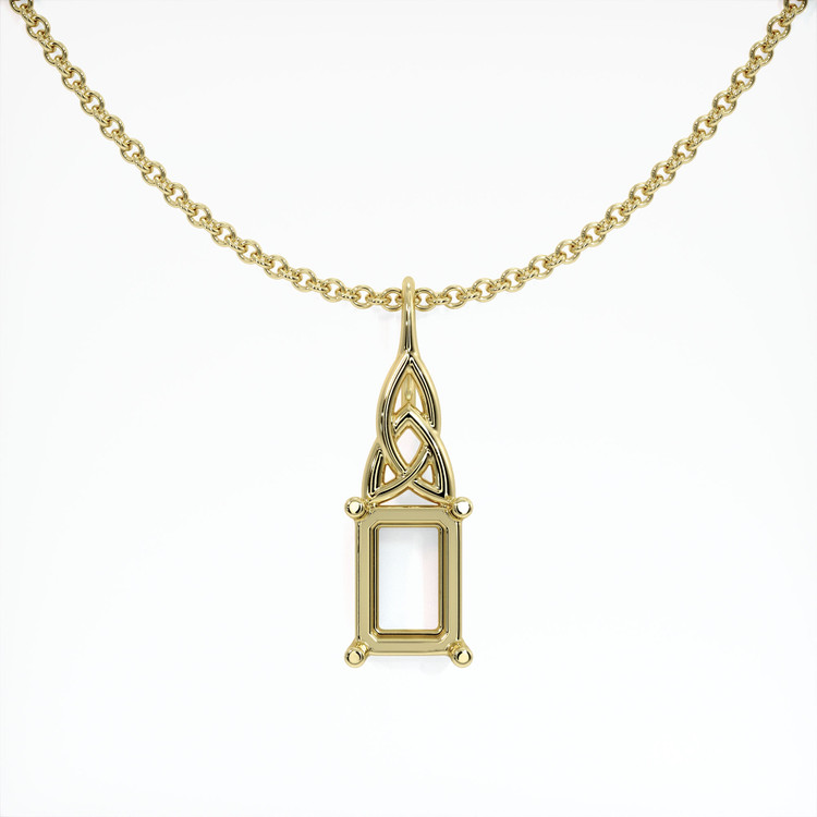 18K Yellow Gold Solitaire Pendant Setting