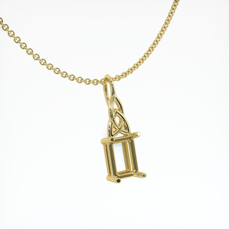 18K Yellow Gold Solitaire Pendant Setting