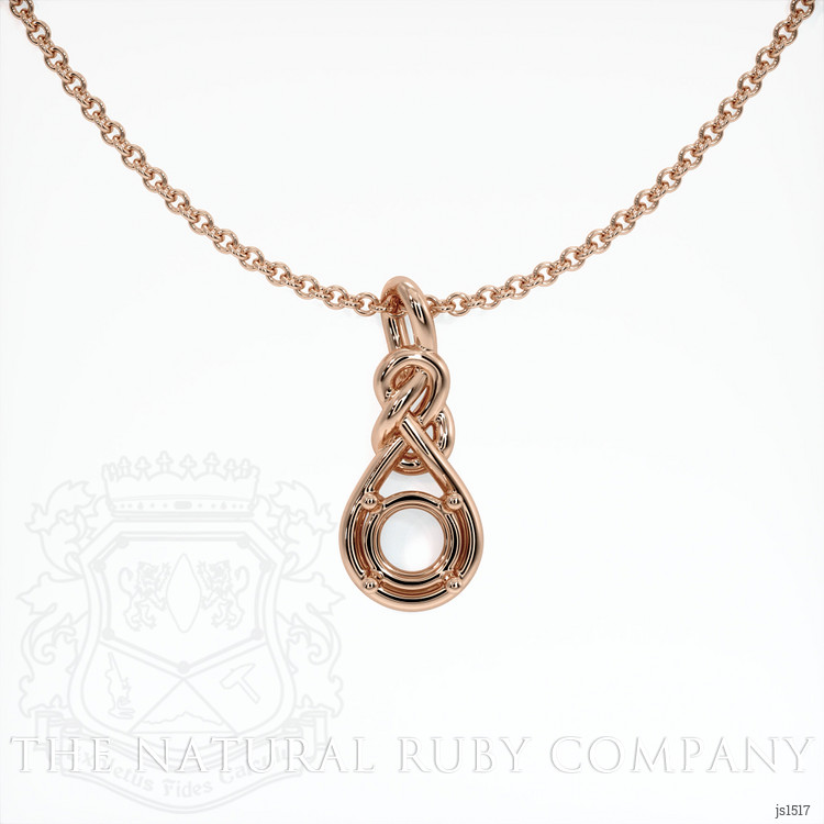 14K Rose Gold Solitaire Pendant Setting