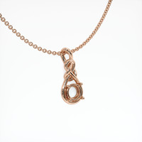 14K Rose Gold Solitaire Pendant Setting Image