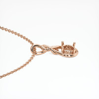 14K Rose Gold Solitaire Pendant Setting Image